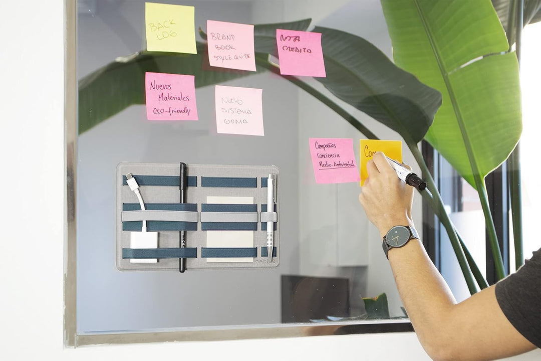 Beblau | SHIFT PRO | selbstklebender tragbarer Tech-Organizer für Laptops u. Rucksack | Büro u. Zuha