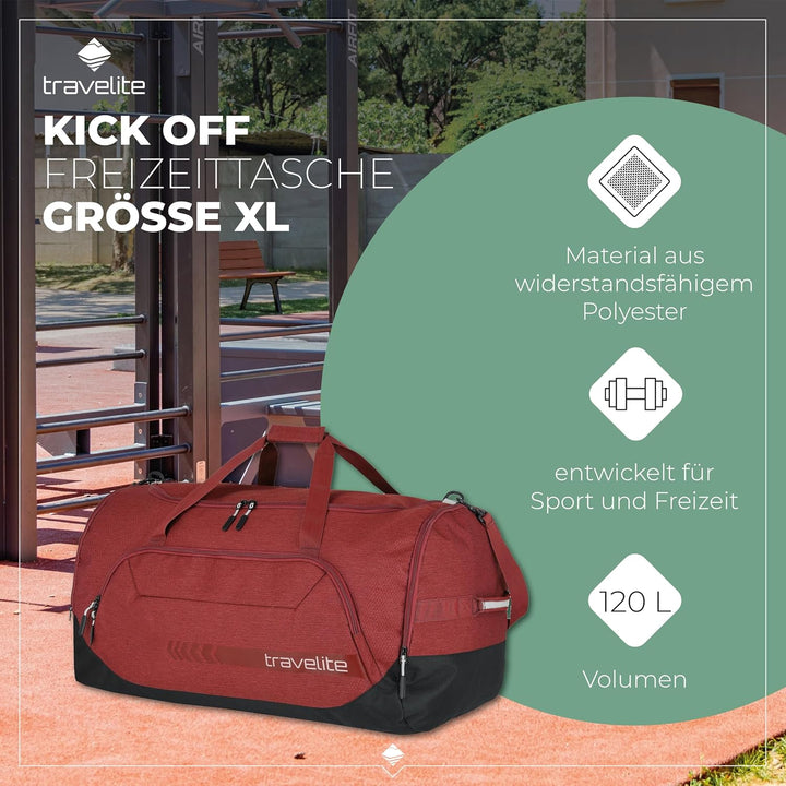 travelite grosse Reisetasche Grösse XL, Gepäck Serie KICK OFF: Praktische Reisetasche für Urlaub und