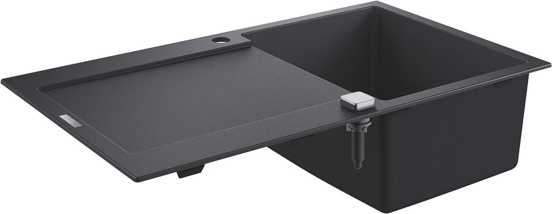 GROHE K500 | Kompositspüle mit Abtropffläche | granit schwarz | 31644AP0 K500 Granit Schwarz 86 x 50