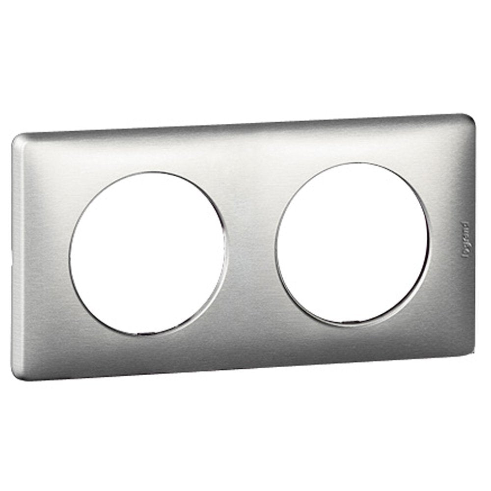 Legrand Celiane Platte mit 2 Löchern, grau, LEG99861 M Titan, M Titan