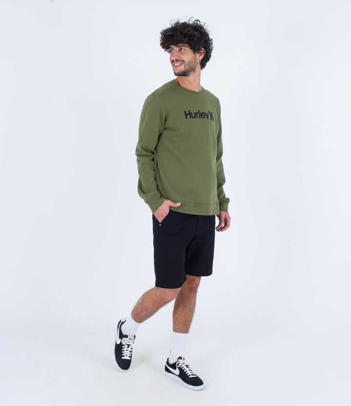 Hurley Herren Seasonal OAO Crew Fleece Sweatshirt XL Moss Green, XL Moss Green