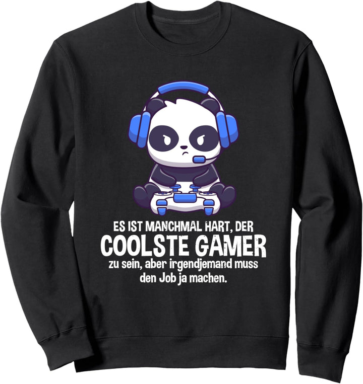 Coolster Gamer Geschenk Controller Headset Zocker Spruch Sweatshirt