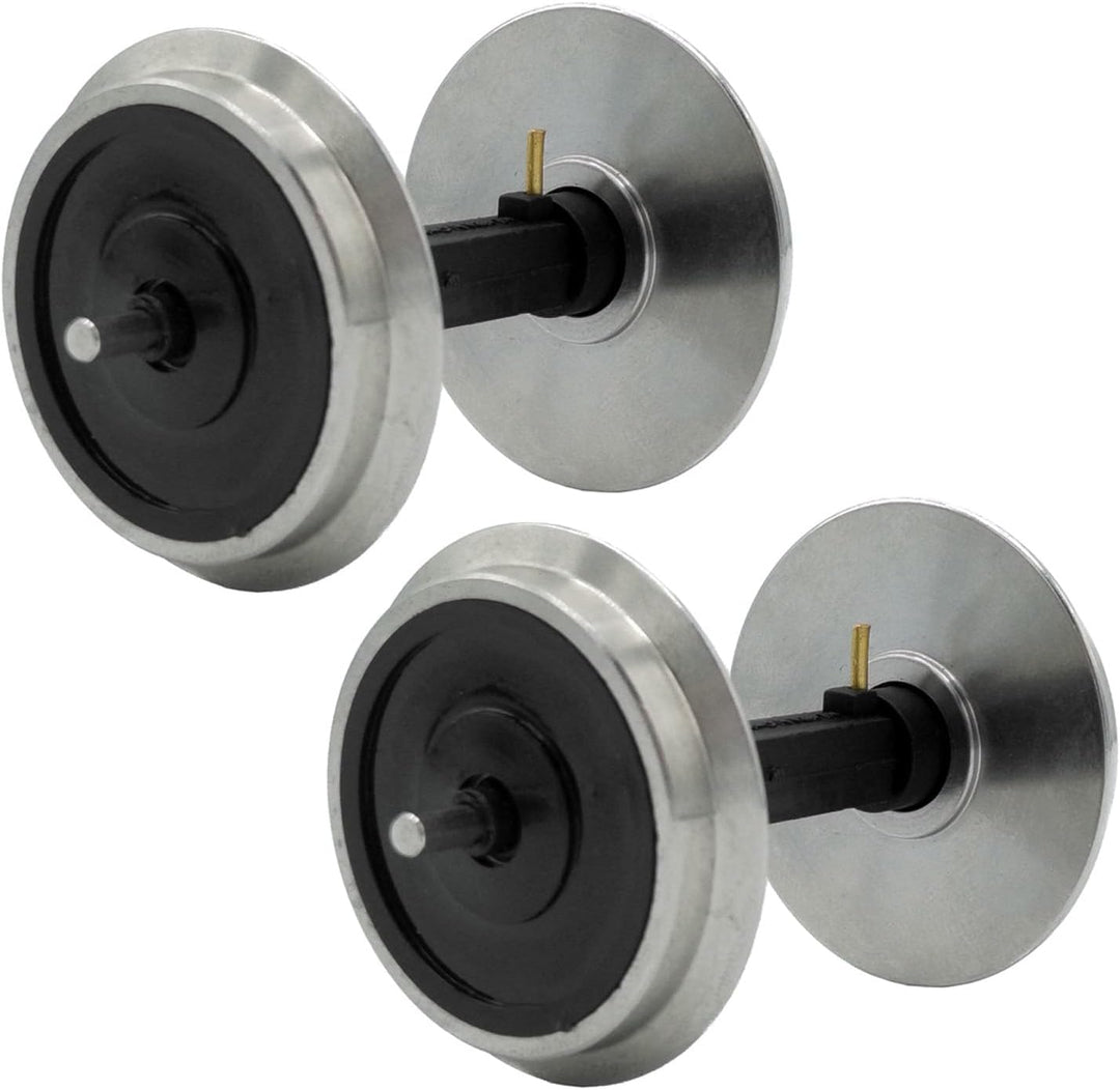 ML-Train Radsatz 35 mm kugelgelagert stromführend aus Edelstahl - Integrierter Stromabnehmer - Wie 3