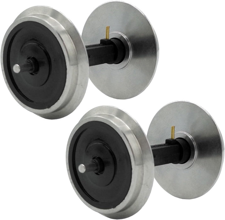 ML-Train Radsatz 35 mm kugelgelagert stromführend aus Edelstahl - Integrierter Stromabnehmer - Wie 3