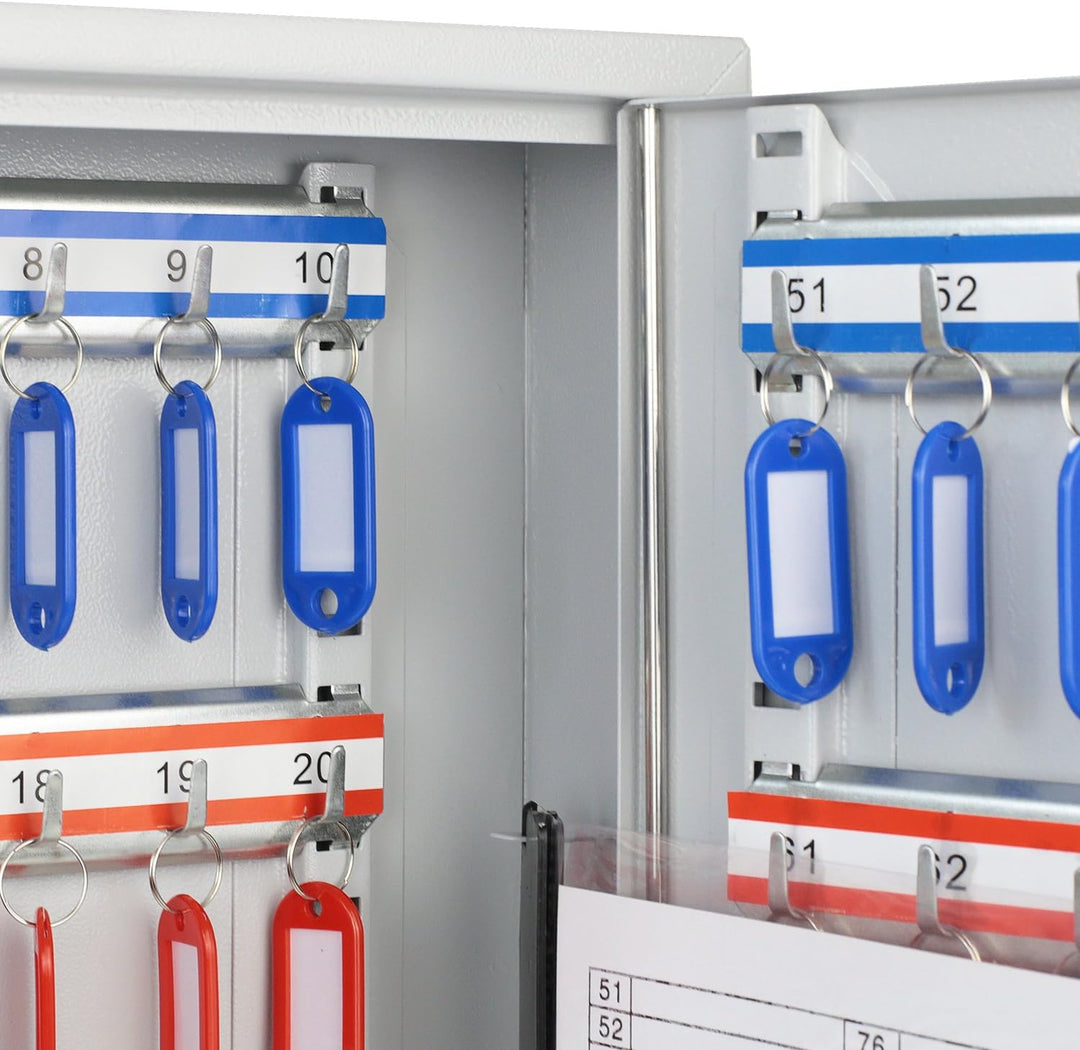 HMF 135300-07 Schlüsselschrank Schlüsselkasten, 300 Haken, 55,0 x 38,0 x 20,5 cm, 14,5 kg, lichtgrau