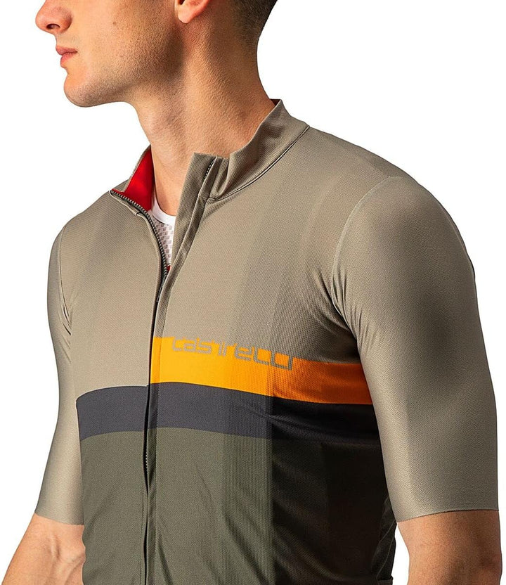 CASTELLI Herren A Blocco Jersey Sweatshirt M Rinde Green/Pop Orange-dark Gra, M Rinde Green/Pop Oran