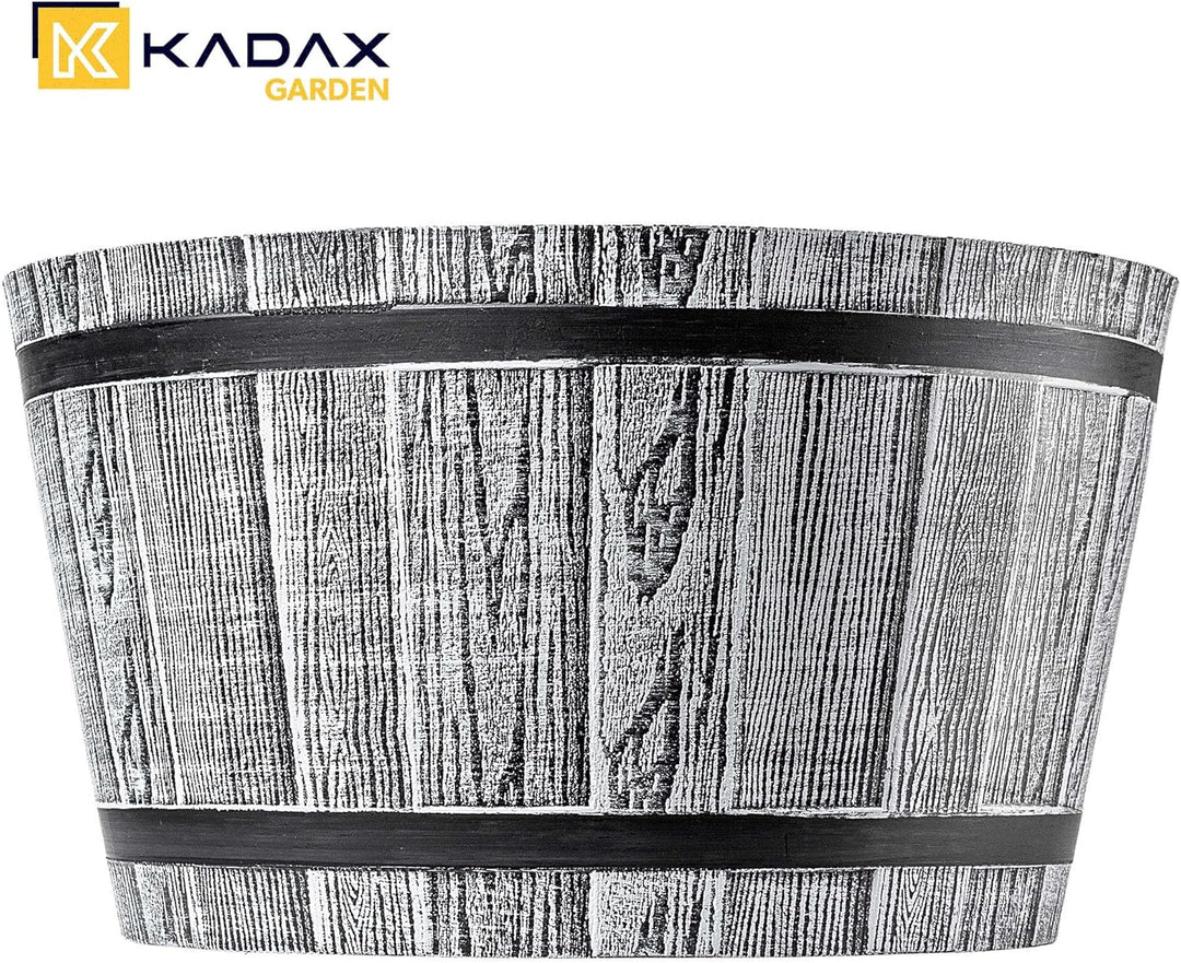 KADAX Blumentopf, Blumenkübel aus Kunststoff, runder Pflanzkübel, Innen- und Aussenbereich, Übertopf