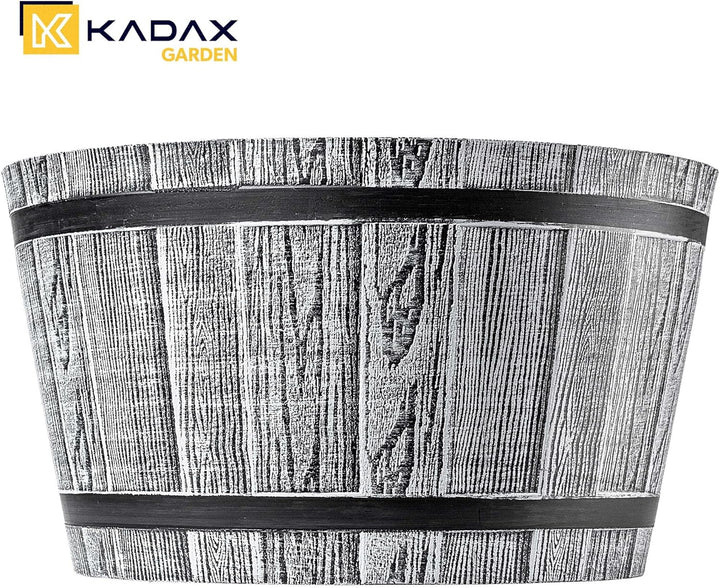 KADAX Blumentopf, Blumenkübel aus Kunststoff, runder Pflanzkübel, Innen- und Aussenbereich, Übertopf