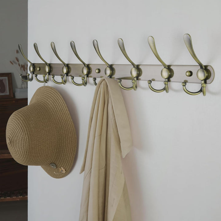 Dseap Garderobenleiste mit 8 haken, schwerlast 74cm Lang garderobenhaken, edelstahl wandgarderobe, k