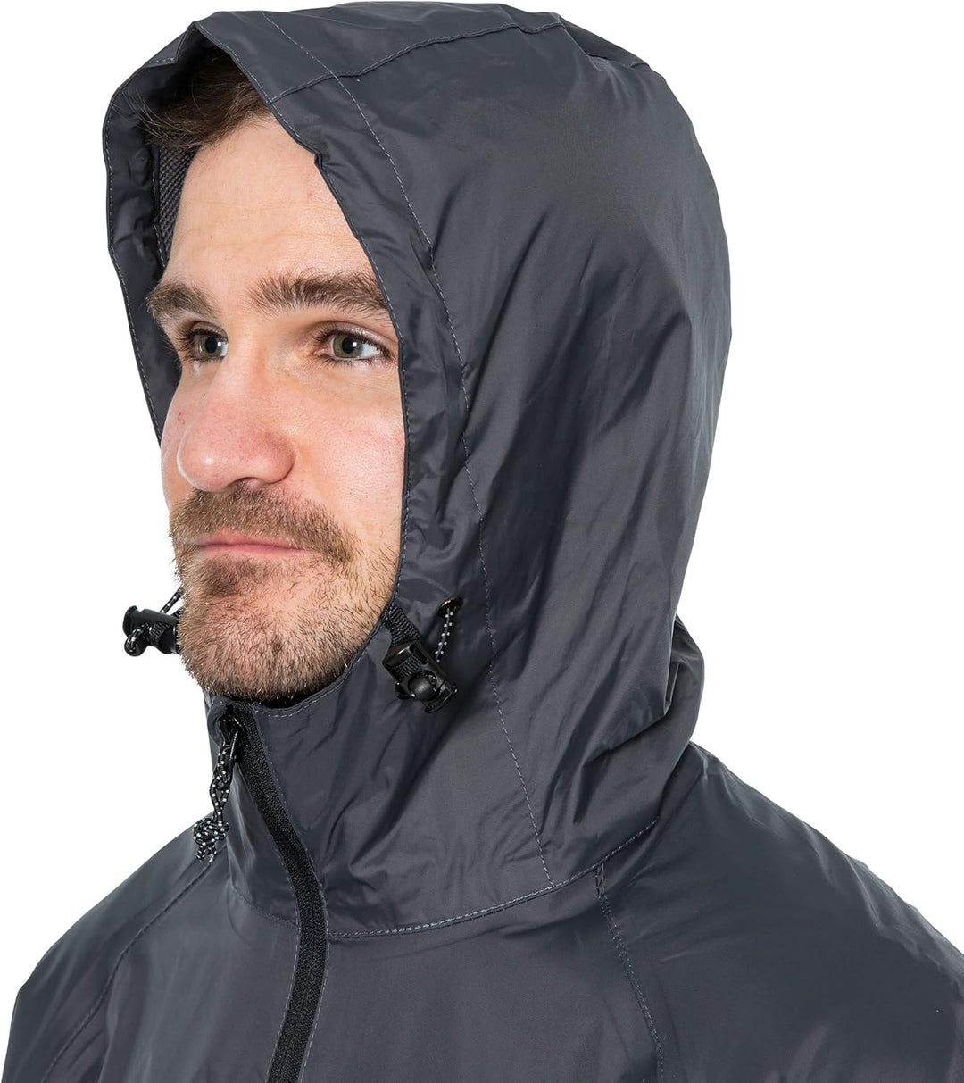 Trespass Unisex Erwachsene Qikpac Jacket Kompakt Zusammenrollbare Wasserdichte Regenjacke 3XS Grau (