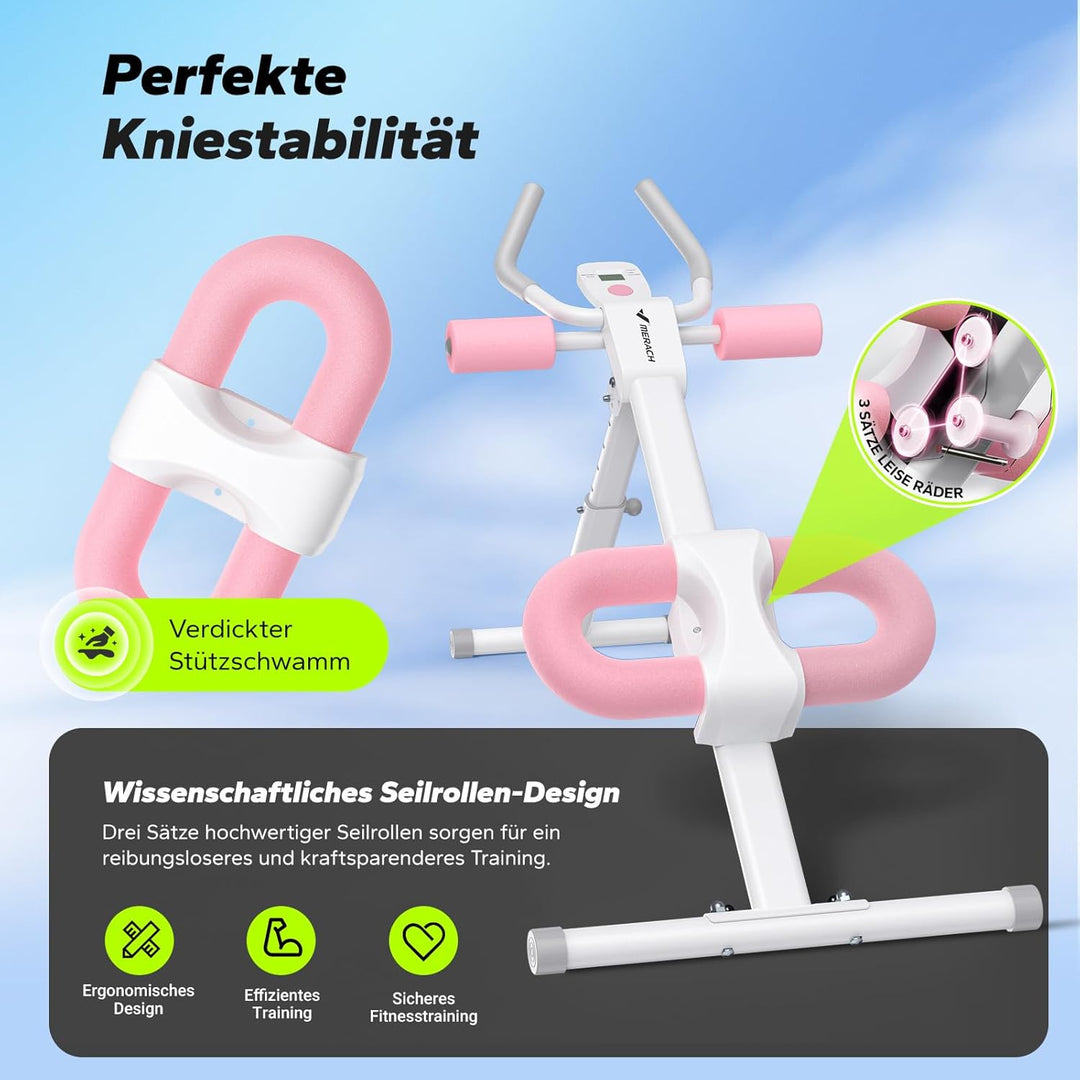 MERACH Bauchtrainer Bauchmuskeltrainer für Zuhause Multifunktionale Trainingsgerät für Ganzkörpertra