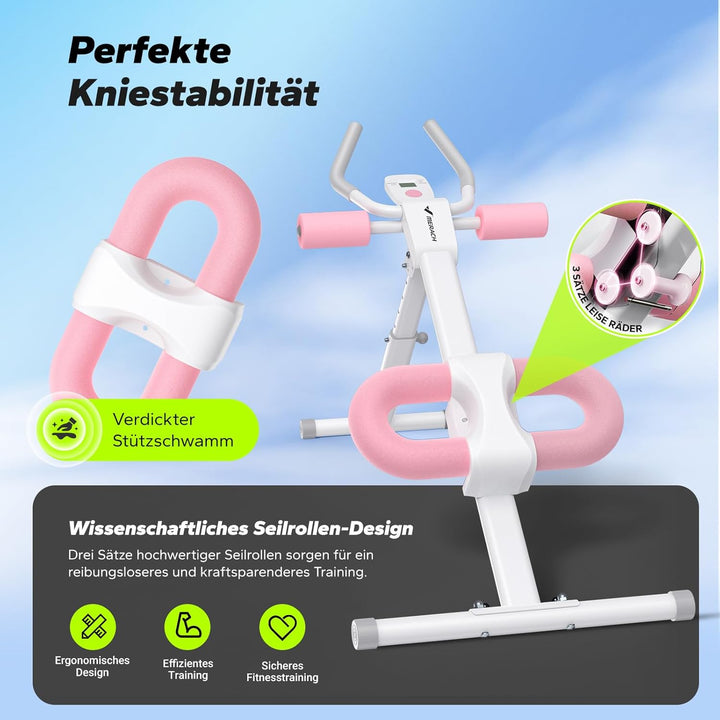 MERACH Bauchtrainer Bauchmuskeltrainer für Zuhause Multifunktionale Trainingsgerät für Ganzkörpertra