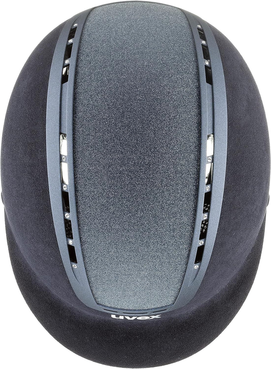 Uvex Reithelm suxxeed Glamour Blue Kristalle blau Veloursimitat Glitzereinsatz blue 54-55 cm, blue 5