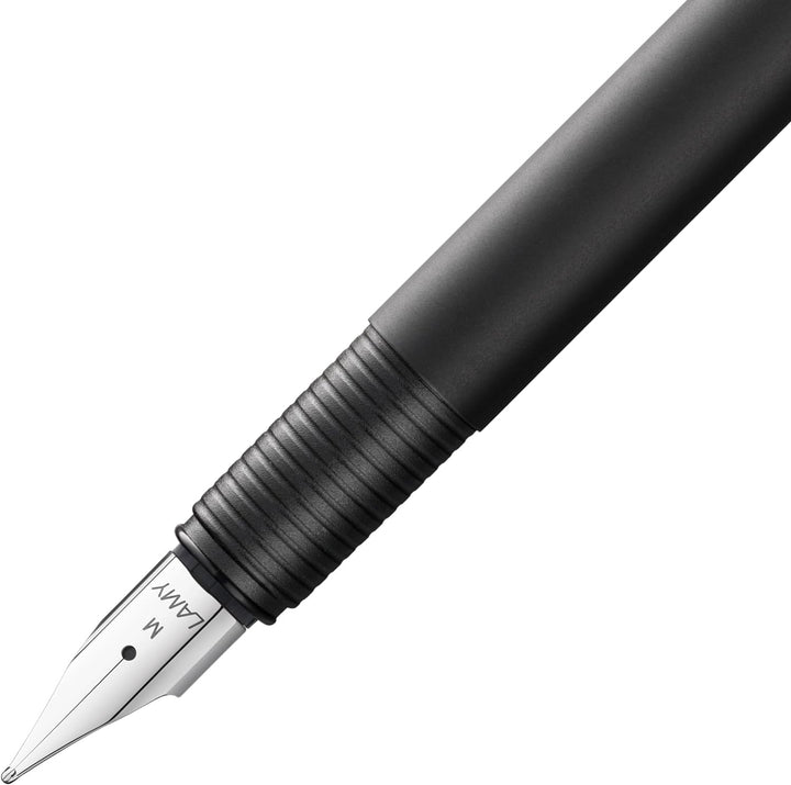 LAMY cp1 Füllhalter 056 - Füller mit mattschwarzem Lack-Finish, massivem, abgefedertem Edelstahlclip
