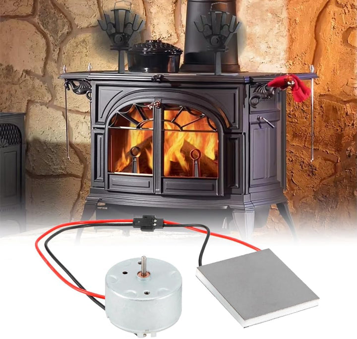 Kamin Lüfter Motor, Universal Kaminlüftergenerator, Thermoelektrisches Zubehör Set, Stabiles Festes