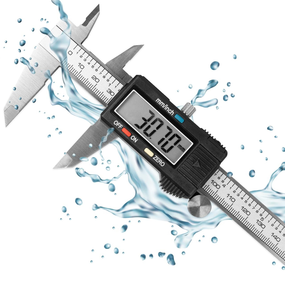 WALTER Digitale Schieblehre, Messschieber, 150 mm mit LCD-Display, Aussen-, Innen- und Tiefmass, in