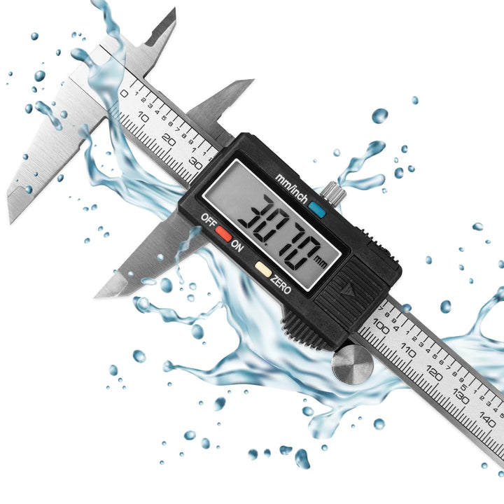 WALTER Digitale Schieblehre, Messschieber, 150 mm mit LCD-Display, Aussen-, Innen- und Tiefmass, in