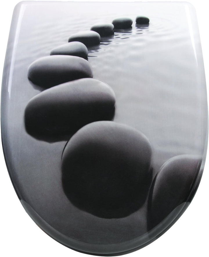 WOLTU WC Sitz mit Absenkautomatik,Toilettensitz Motiv,Klodeckel mit Quick-Release-Funktion und Antib