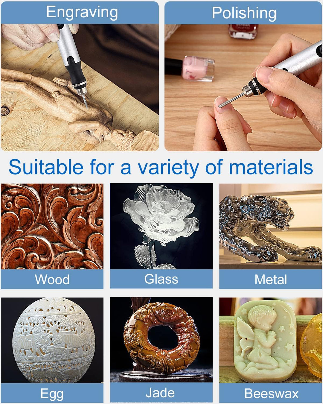 Elektrische Gravierstift, Gravierwerkzeugsatz Gravur Gerät USB Mini Gravierstift Mit Gravurzubehör f