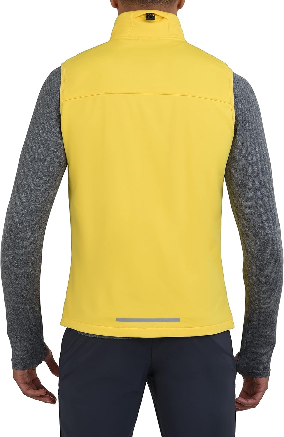 TCA Herren Flyweight winddichte Lauf- und Fahrradweste mit Reissverschlusstaschen M Gelb, M Gelb