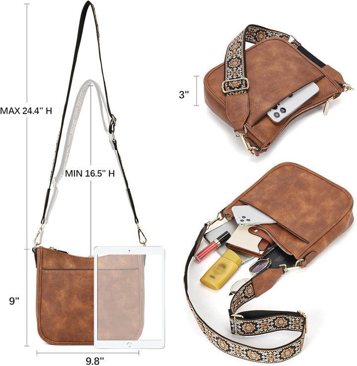 BOSTANTEN Damen Handtasche Kleine Umhängetasche aus PU Leder Schultertasche für Frauen Crossbody Bag