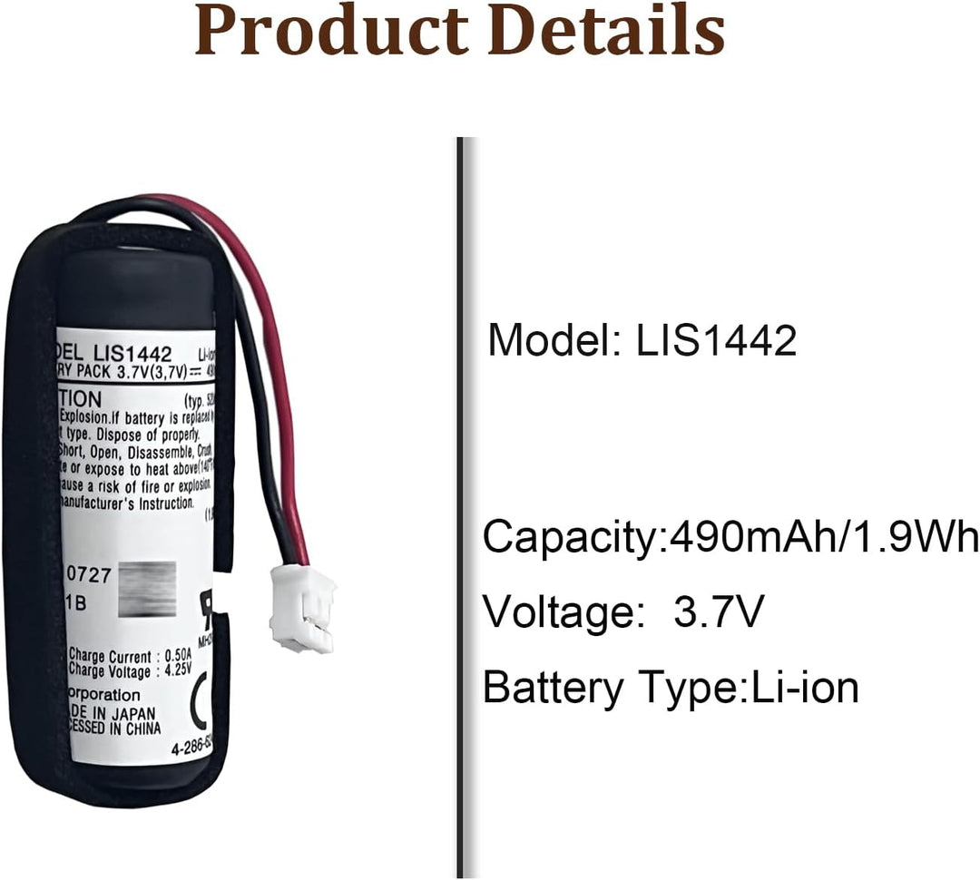 HIGHAKKU Ersatzakku Batterie LIS1442 4-180-962-01 (PS3 Without Ball on Left Hand) kompatibel mit So-