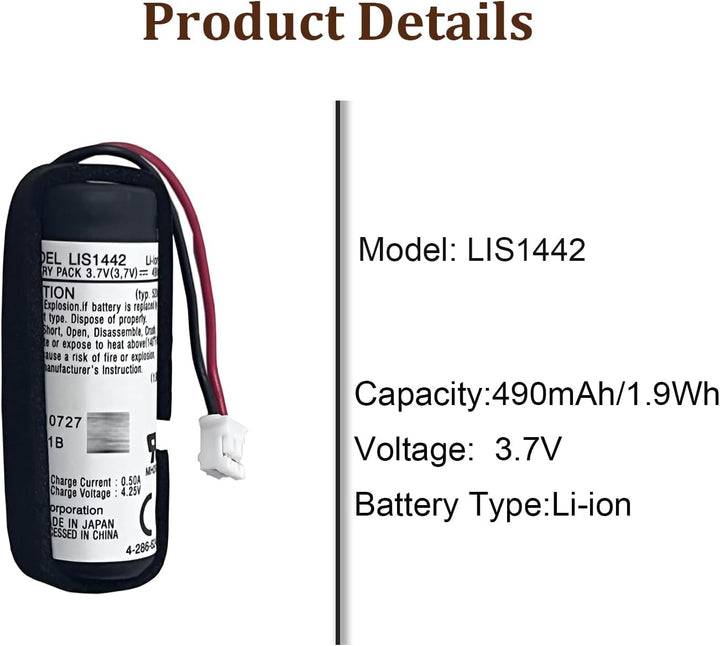 HIGHAKKU Ersatzakku Batterie LIS1442 4-180-962-01 (PS3 Without Ball on Left Hand) kompatibel mit So-