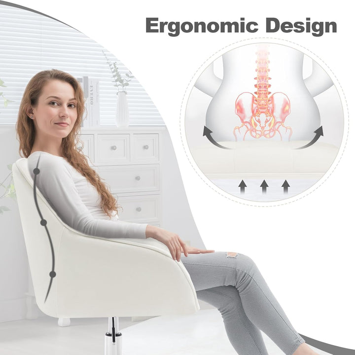 WOLTU Homeoffice Stuhl, Schreibtischstuhl, Drehstuhl, Schminkstuhl, höhenverstellbar, bis 150 kg bel