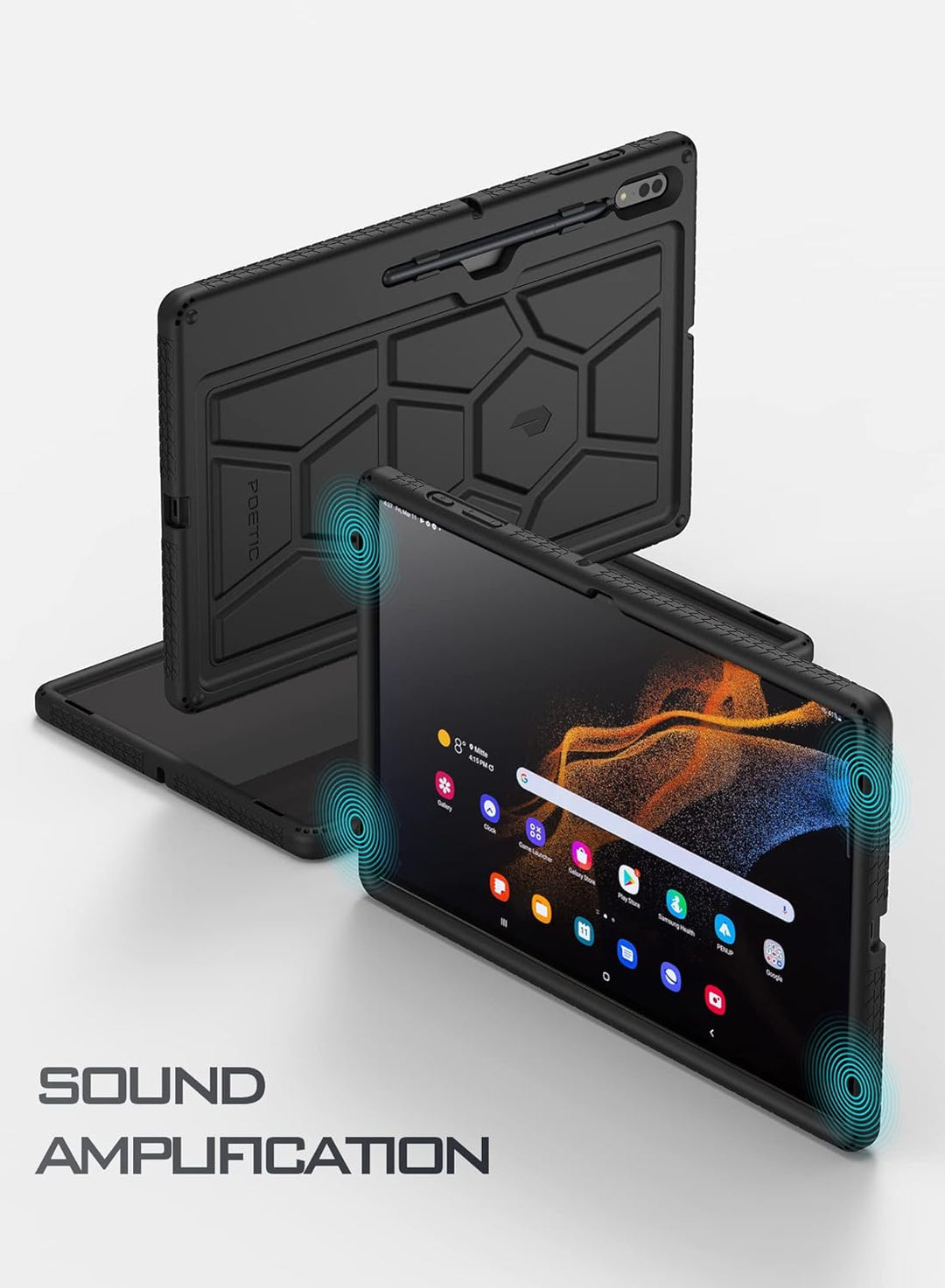 Poetic TurtleSkin Schutzhülle für Samsung Galaxy Tab S8 Ultra Hülle 14,6 Zoll 2022, strapazierfähig,