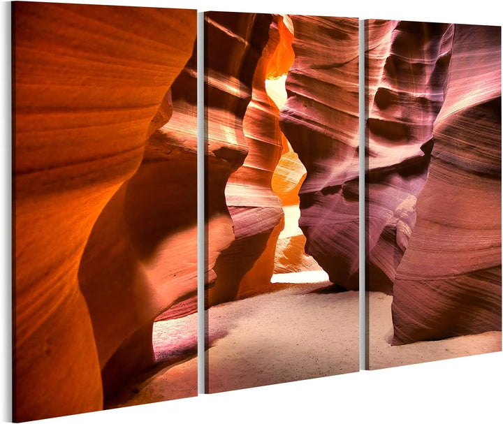 islandburner Bild auf Leinwand Antelope Canyon Wandbild Poster Kunstdruck Bilder Format: 130x80cm -