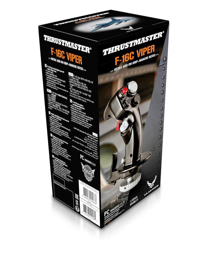Thrustmaster F-16C Viper HOTAS Add-On Grip - Vielseitige Nachbildung des Flight Sticks für Kampfflug