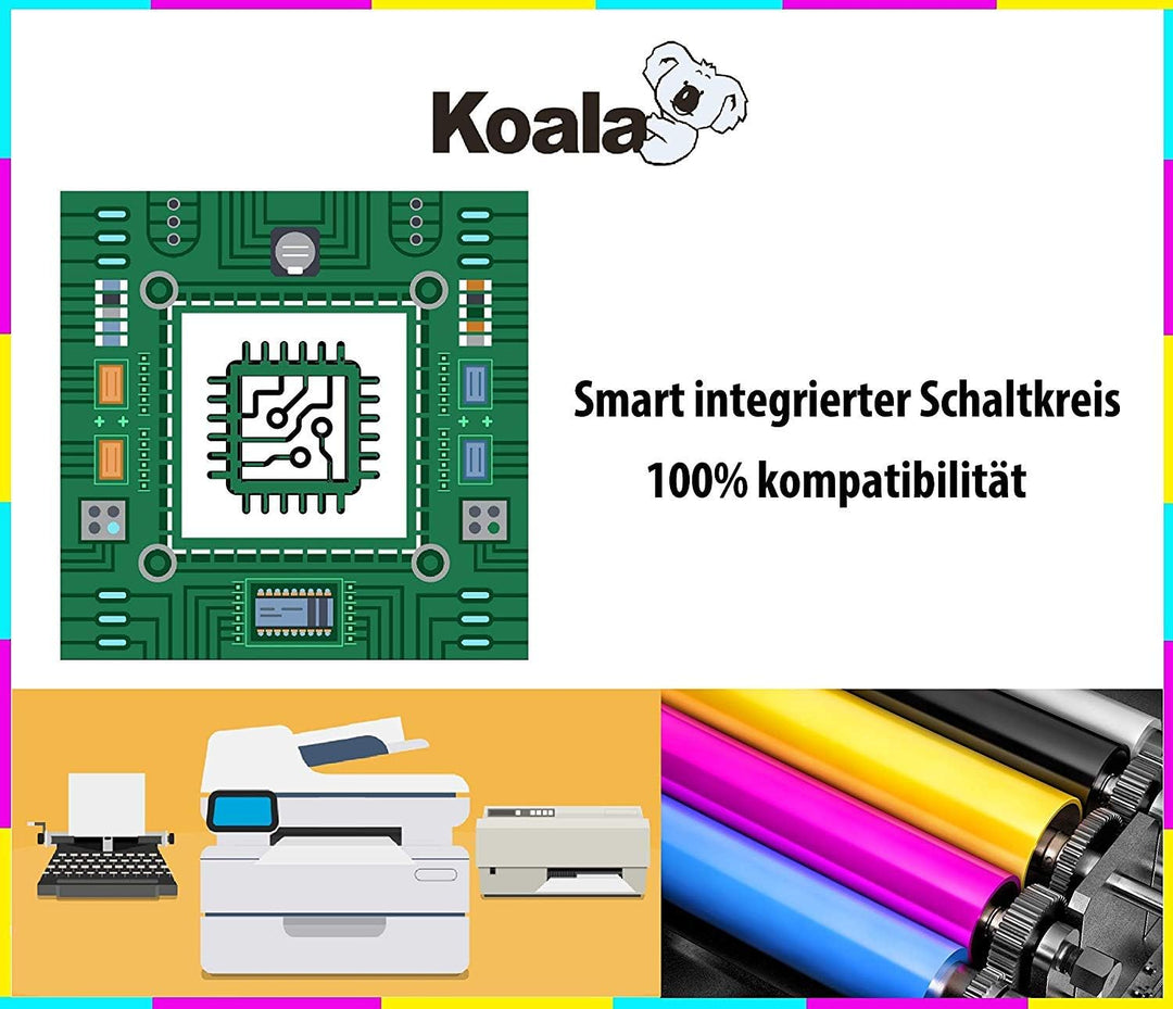 Koala Toner kompatibel für Brother TN-243CMYK TN247 TN243 für MFC-L3750CDW MFC-L3770CDW HL-3210CW HL