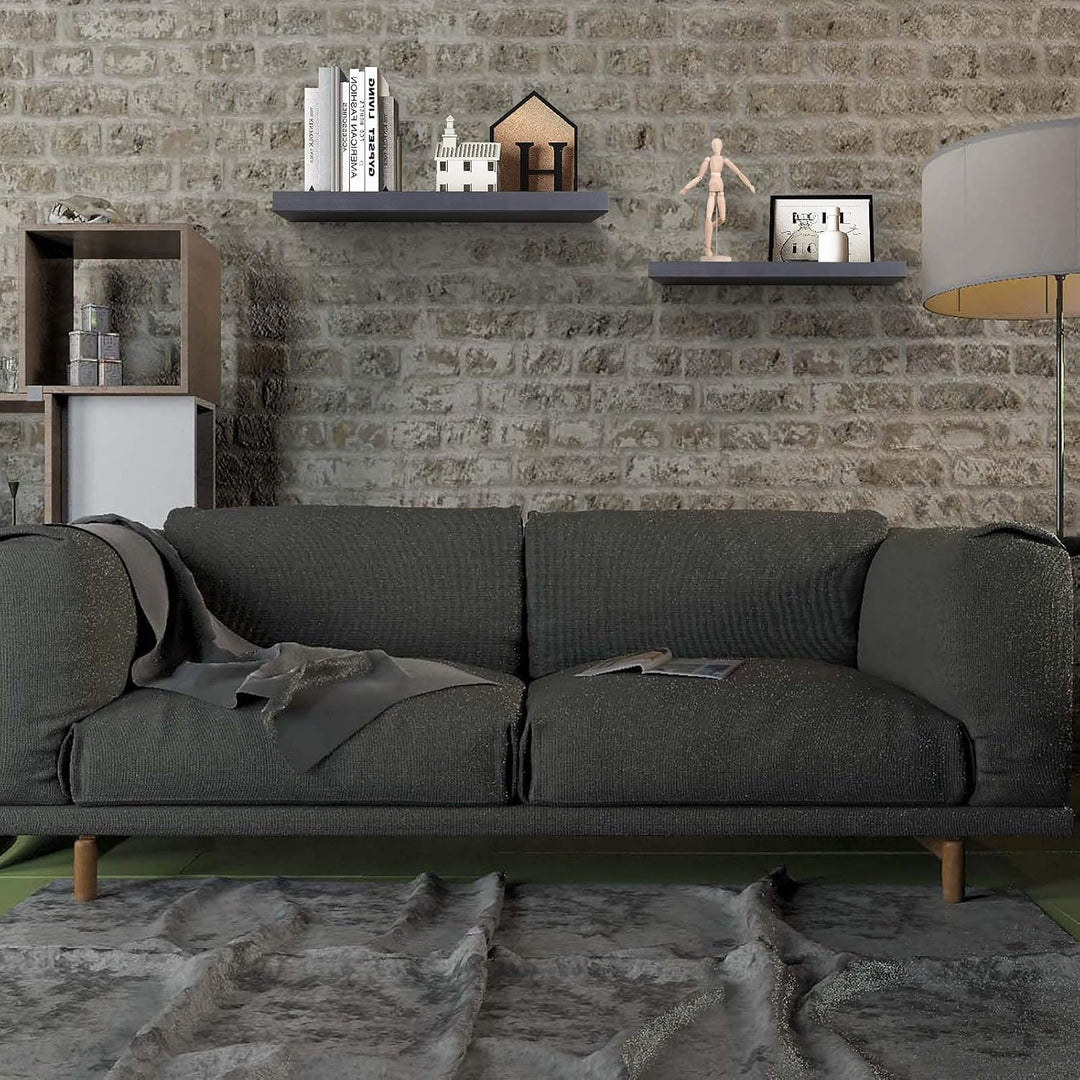 WOLTU 2X Wandregal Wandboard Bücherregal Regale für Deko Wandablagen aus MDF Holz, 2er Set Hängerega