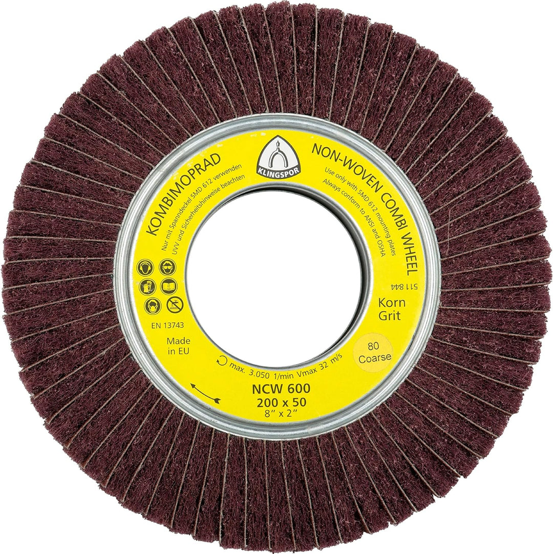Klingpsor 258915 NCW 600, Schleifmop MARRON, 200X50, 180, 2 Stück