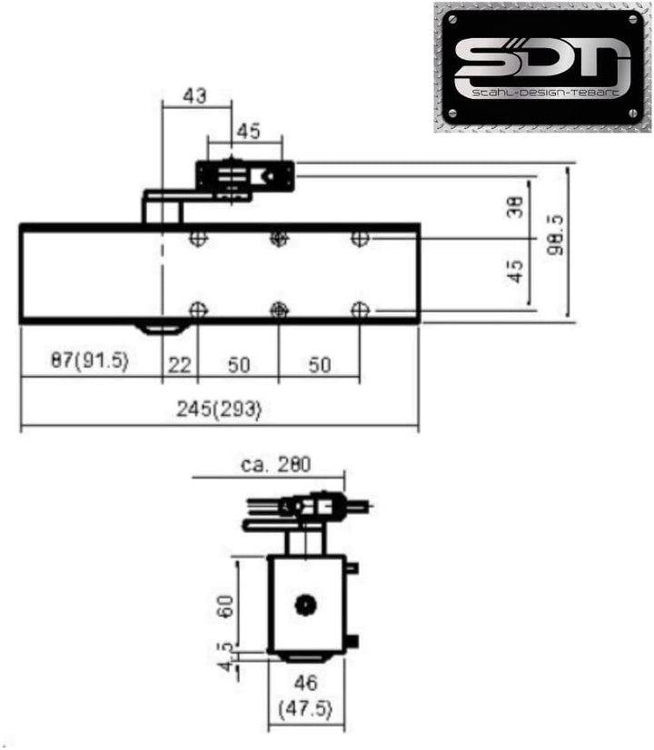 Obentürschliesser Dormakaba TS 83 - EN 7 - Silber