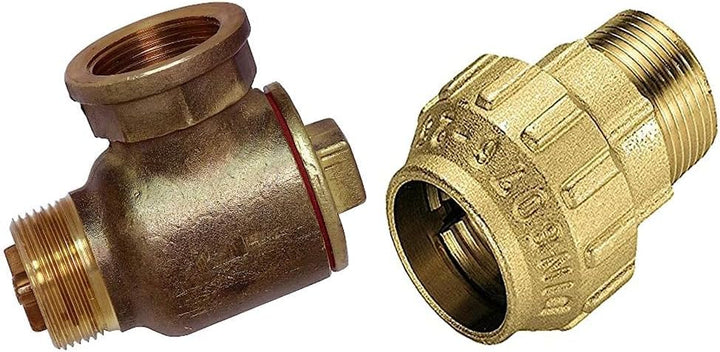 Cornat Rückschlagventil Eckform 1%22, Messing/Garten Bewässerung / FLOR90850 & Bewässerungsrohre Mes