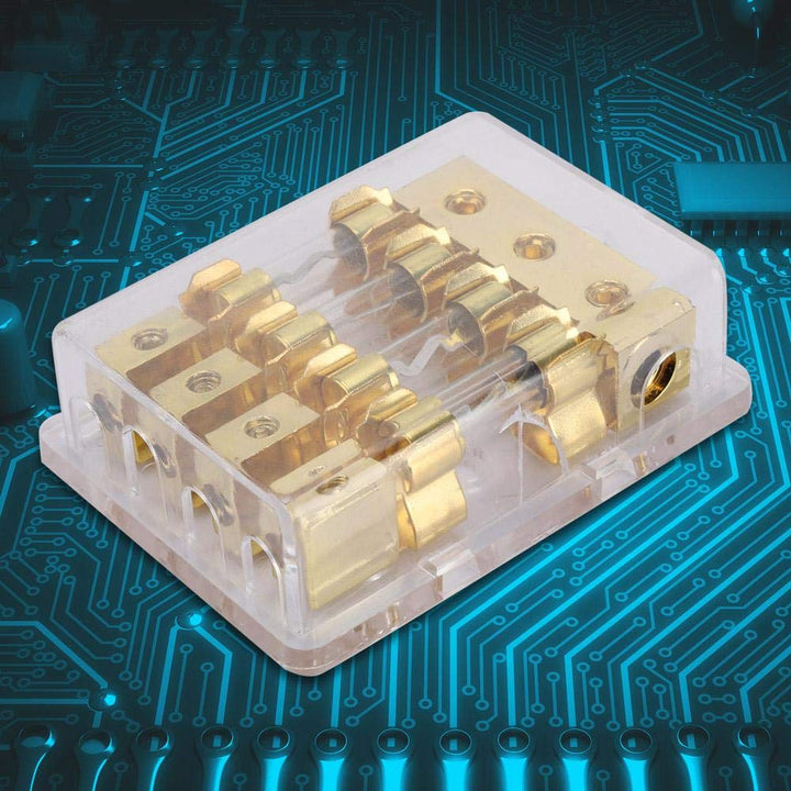 YWBL-WH 12V 60A Sicherungshalter für Auto-Audio-Schaltung, 1 in 4 Möglichkeiten 4GA (6GA / 8GA) * 3
