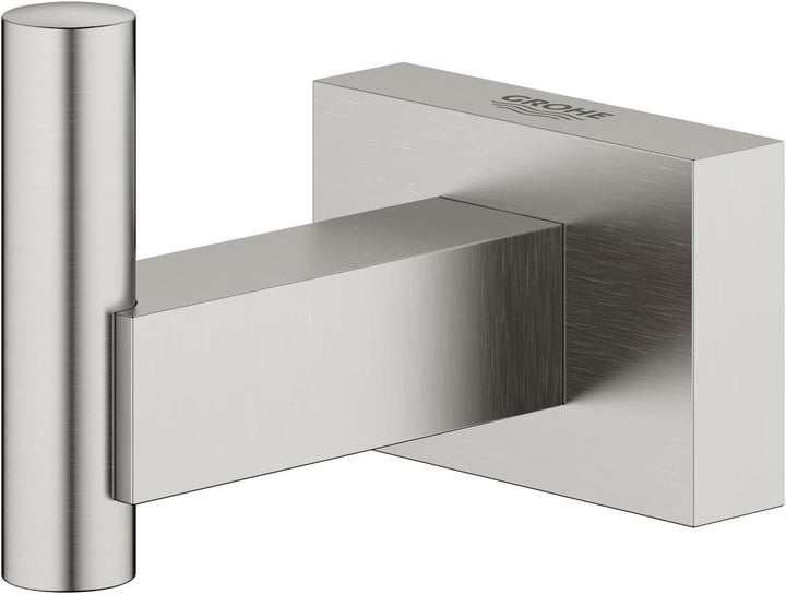 GROHE Essentials Cube | Badaccessoires - Bademantelhaken | Verdeckte Befestigung | supersteel | 4051