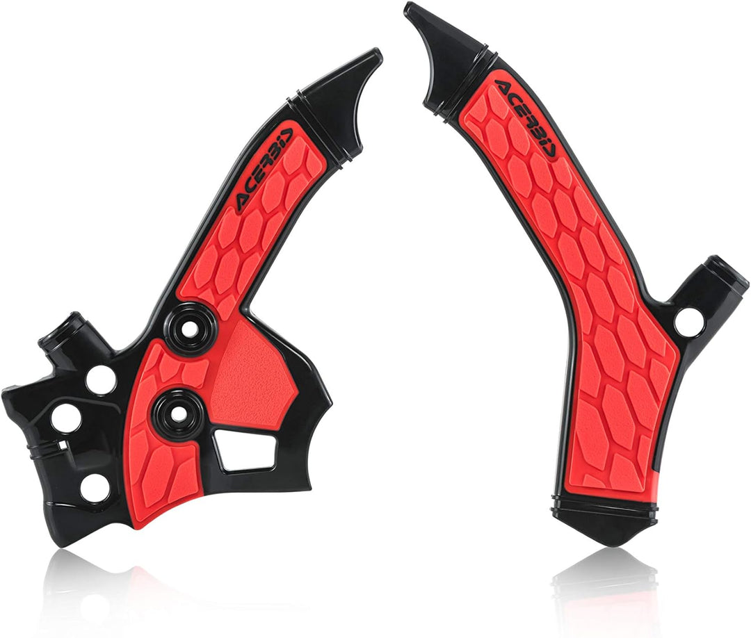 Acerbis X-Grip Frame Guards schwarz / rot, schwarz / rot