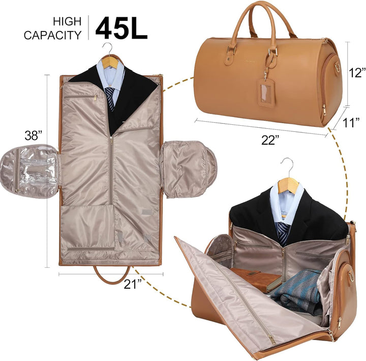 Modoker Damen-Kleidersack für Reisen, wasserdicht, Handgepäcktasche, Kleidersack – 2-in-1 zum Aufhän