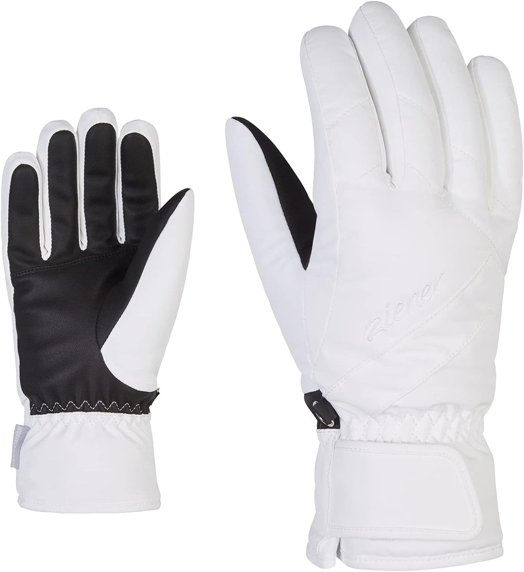 Ziener Damen Kaiti Ski-Handschuhe/Wintersport | wasserdicht, atmungsaktiv 8.5 Weiss, 8.5 Weiss