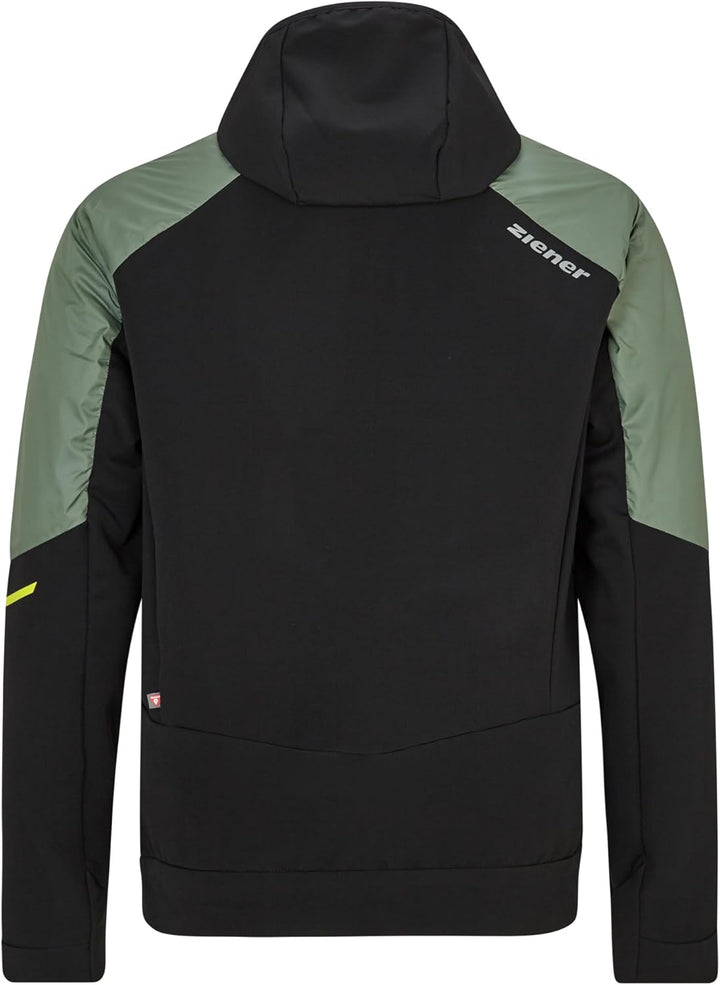 Ziener Herren Nikolo Hybrid-/Aktiv-Jacke | atmungsaktiv, winddicht, funktionell (1er Pack) 50 green