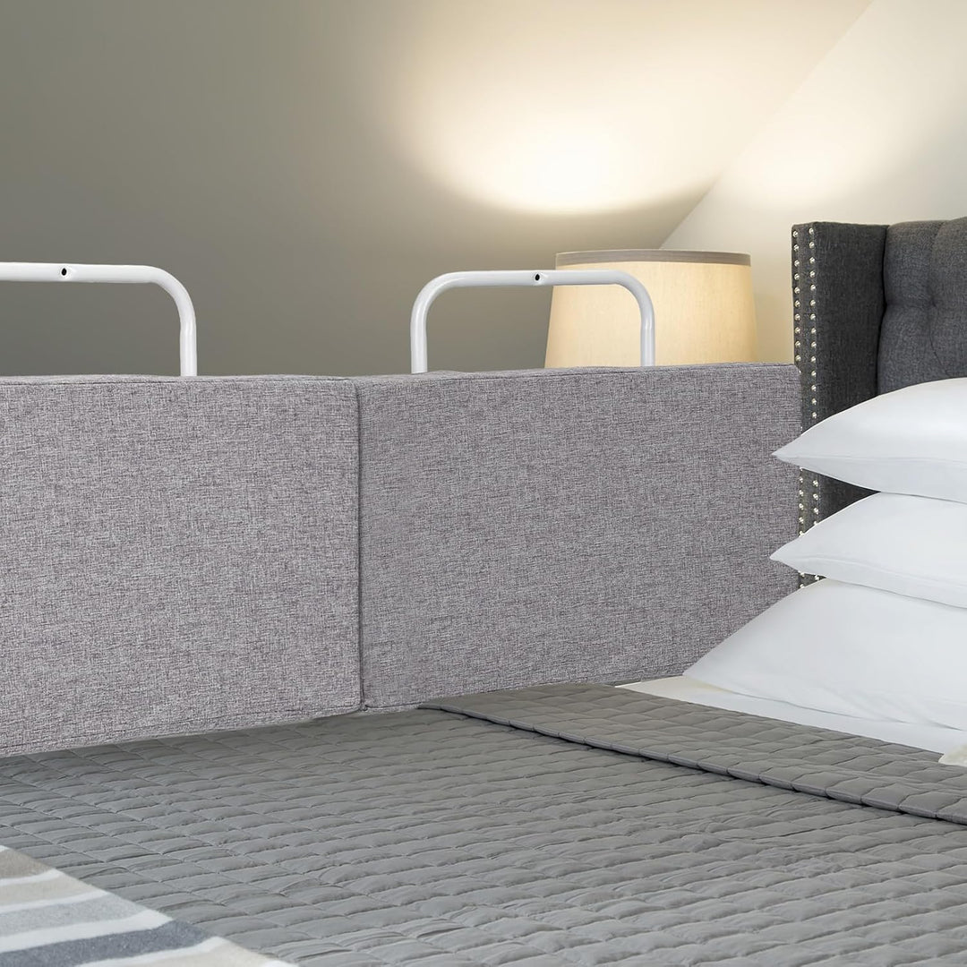 Ansobea 60x28cm Bettgitter Rausfallschutz Babybettgitter, Kinderbettgitter 5-Loch Höhenverstellbar,