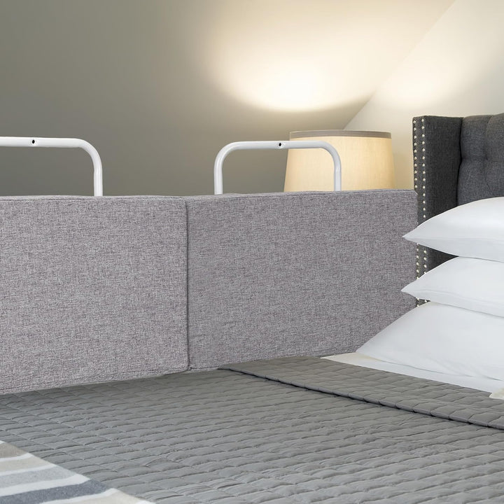 Ansobea 60x28cm Bettgitter Rausfallschutz Babybettgitter, Kinderbettgitter 5-Loch Höhenverstellbar,