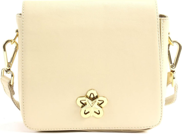 FREDsBRUDER Twinkle Ledertasche Handtasche Umhängetasche - 18x18x8cm (B x H x T) (winter beige)