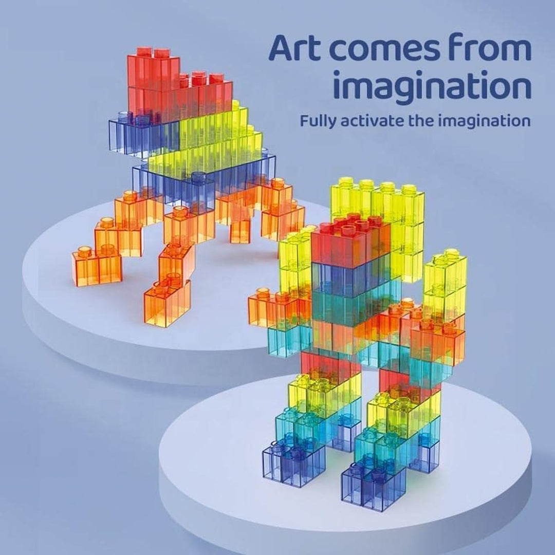 CELMAN Magnetische Bausteine Autorennbahn, 63 Stück Set 3D Magnet Bausteine Auto Rennbahn, Magnetbau