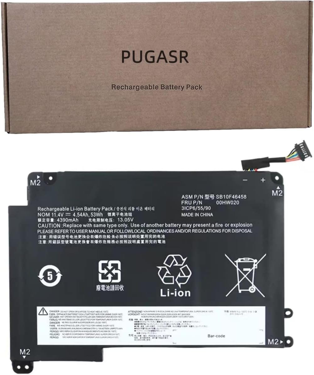 PUGASR 00HW020 Laptop Akku Kompatibel mit Lenovo ThinkPad P40 Yoga 20GQ 20GR,Yoga 460 20EL 20EM,S3 Y