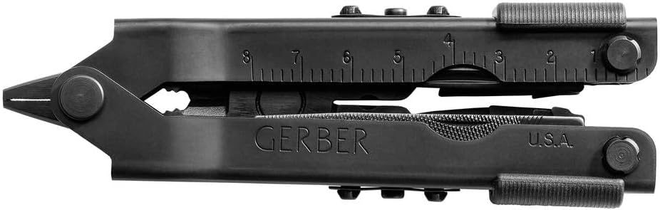 Gerber Multi-Tool mit zwei Messern und Leder-Scheide, MP600 Full-Size, Mit 14 Funktionen, Schwarz, 7