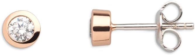 Xenox XS7122R Ohrringe Ohrstecker Silver Circle Rosé Zirkonia Ø 5 mm