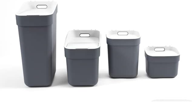CURVER READY TO COLLECT 30L Mülleimer perfekt zur Trennung von Abfall, Mülltrennsystem stapelbar, du